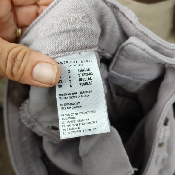 American Eagle Super Stretch Jeggings Lavender 2 - Picture 9 of 10